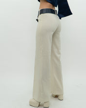 Load image into Gallery viewer, Vintage x Deadstock Cream Pin-stripe Belted Pant (XS, S)