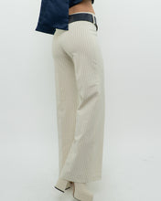 Load image into Gallery viewer, Vintage x Deadstock Cream Pin-stripe Belted Pant (XS, S)