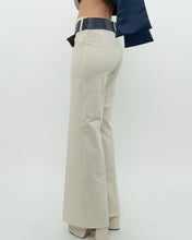 Load image into Gallery viewer, Vintage x Deadstock Cream Pin-stripe Belted Pant (XS, S)