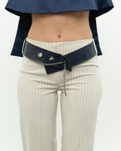 Load image into Gallery viewer, Vintage x Deadstock Cream Pin-stripe Belted Pant (XS, S)