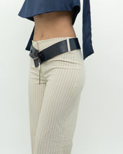 Load image into Gallery viewer, Vintage x Deadstock Cream Pin-stripe Belted Pant (XS, S)