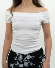 Load image into Gallery viewer, BEBE x White Rhinestone Baby Tee (S)