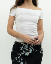 Load image into Gallery viewer, BEBE x White Rhinestone Baby Tee (S)