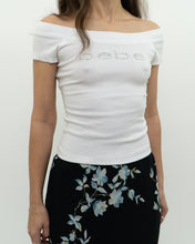 Load image into Gallery viewer, BEBE x White Rhinestone Baby Tee (S)