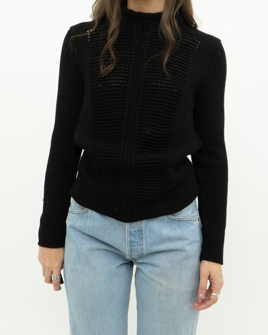 HELMUT LANG x Black Knit Sweater (XS, S)