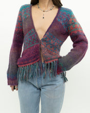 Load image into Gallery viewer, Vintage x PER UNA Pink Patterned Wool, Mohair Cardigan (XS-M)