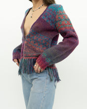 Load image into Gallery viewer, Vintage x PER UNA Pink Patterned Wool, Mohair Cardigan (XS-M)