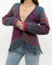 Load image into Gallery viewer, Vintage x PER UNA Pink Patterned Wool, Mohair Cardigan (XS-M)