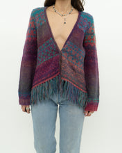 Load image into Gallery viewer, Vintage x PER UNA Pink Patterned Wool, Mohair Cardigan (XS-M)