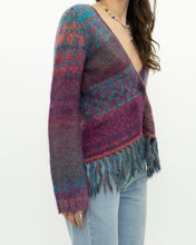 Load image into Gallery viewer, Vintage x PER UNA Pink Patterned Wool, Mohair Cardigan (XS-M)