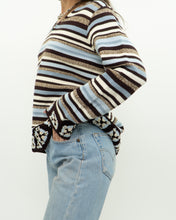 Load image into Gallery viewer, Vintage x LIZ CLAIBORNE Knit Stripe Cotton-blend Pattern Sweater (XS-L)