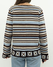 Load image into Gallery viewer, Vintage x LIZ CLAIBORNE Knit Stripe Cotton-blend Pattern Sweater (XS-L)