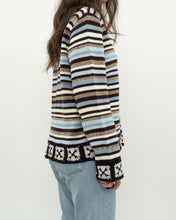 Load image into Gallery viewer, Vintage x LIZ CLAIBORNE Knit Stripe Cotton-blend Pattern Sweater (XS-L)