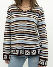 Load image into Gallery viewer, Vintage x LIZ CLAIBORNE Knit Stripe Cotton-blend Pattern Sweater (XS-L)