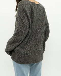 Modern x Heather Grey Raised Knit Sweater (XS-XL)