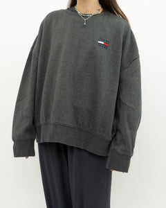 TOMMY JEANS x Dark Grey Heathered Crew (XS-XL)