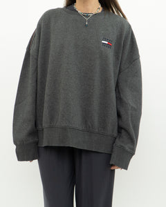 TOMMY JEANS x Dark Grey Heathered Crew (XS-XL)