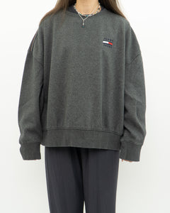 TOMMY JEANS x Dark Grey Heathered Crew (XS-XL)