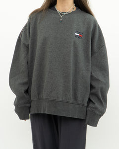 TOMMY JEANS x Dark Grey Heathered Crew (XS-XL)