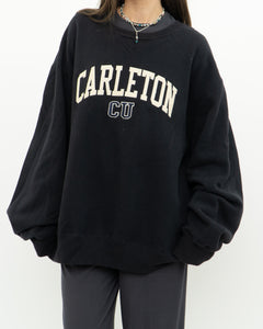 Vintage x Made in Canada x Ultra Soft CARLETON Black Crewneck (M-XXL)