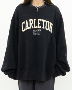 Vintage x Made in Canada x Ultra Soft CARLETON Black Crewneck (M-XXL)