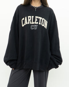 Vintage x Made in Canada x Ultra Soft CARLETON Black Crewneck (M-XXL)