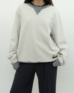 CHAMPION x Heather Crew With Grey Trim (XS-M)