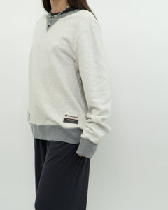 CHAMPION x Heather Crew With Grey Trim (XS-M)