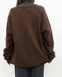 REIGNING CHAMP x Made in Canada Brown Crewneck (M-2XL Tall)