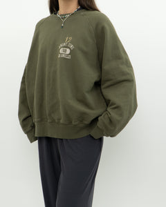 ANNIE BING x Army Green Crew (XS-L)