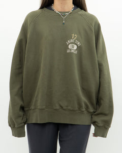 ANNIE BING x Army Green Crew (XS-L)