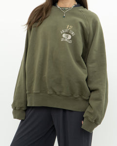 ANNIE BING x Army Green Crew (XS-L)