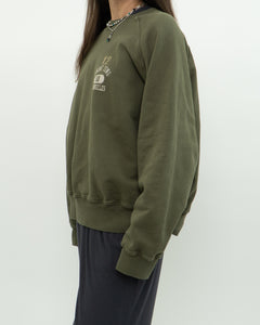 ANNIE BING x Army Green Crew (XS-L)