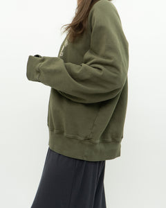 ANNIE BING x Army Green Crew (XS-L)