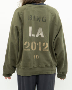 ANNIE BING x Army Green Crew (XS-L)