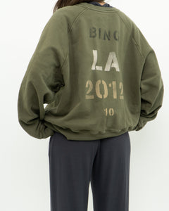 ANNIE BING x Army Green Crew (XS-L)