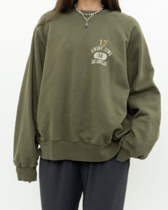 ANNIE BING x Army Green Crew (XS-L)