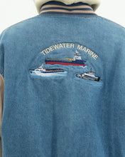 Load image into Gallery viewer, Vintage x TIDEWATER MARINE Denim Bomber (L, XL)