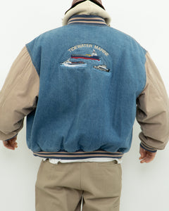 Vintage x TIDEWATER MARINE Denim Bomber (L, XL)