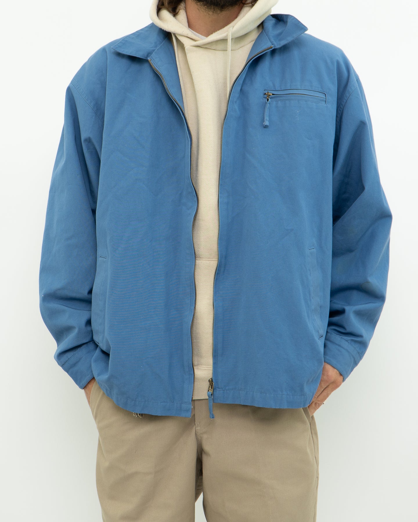 Vintage x Blue Cotton Zip Jacket (M-XXL)