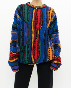 Vintage x Made in Canada x TUNDRA Colourful Raised Knit (XS-XL)