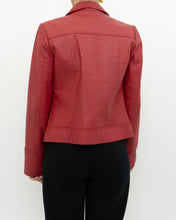 Load image into Gallery viewer, Vintage x VERO MODA Red Fitted Leather Jacket (XS, S)