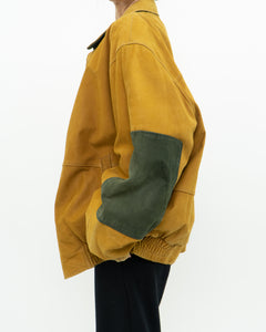 Vintage x Yellow, Green Suede Bomber (M-XL)