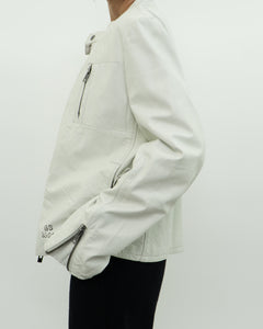 Vintage x GSTAR White Leather Jacket (S-L)