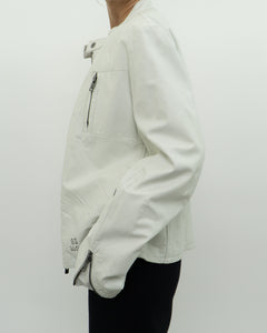 Vintage x GSTAR White Leather Jacket (S-L)