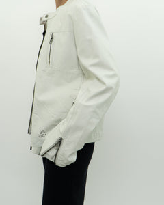 Vintage x GSTAR White Leather Jacket (S-L)