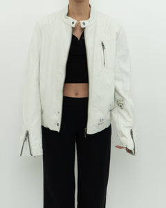 Vintage x GSTAR White Leather Jacket (S-L)