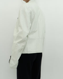 Vintage x GSTAR White Leather Jacket (S-L)