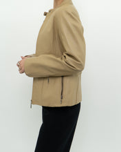 Load image into Gallery viewer, Vintage x Tan Leather Fitted Jacket (XS-M)