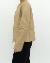 Load image into Gallery viewer, Vintage x Tan Leather Fitted Jacket (XS-M)